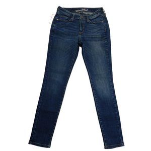 Mid Rise Curvy Skinny Cropped Jeans Size 28 Short Womens Denim Blue